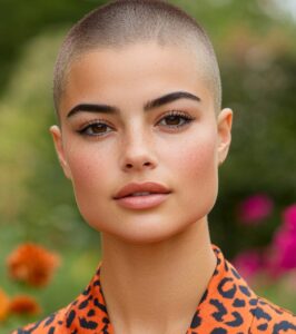 Modig, men tøff buzz cut.